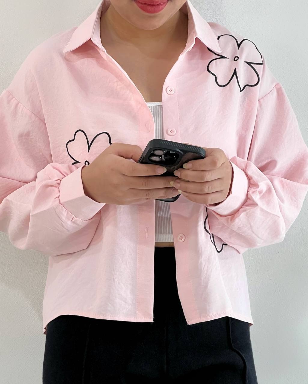 ست تاپ و شومیز جلو دکمه کد 4684