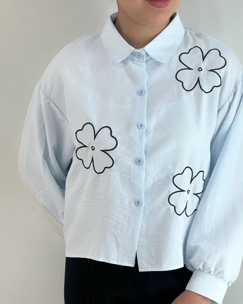 ست تاپ و شومیز جلو دکمه کد 4684