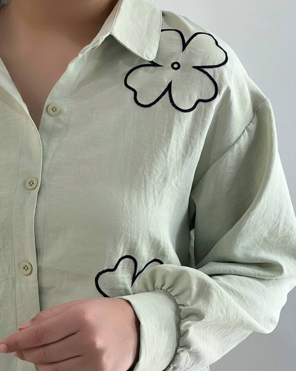 ست تاپ و شومیز جلو دکمه کد 4684