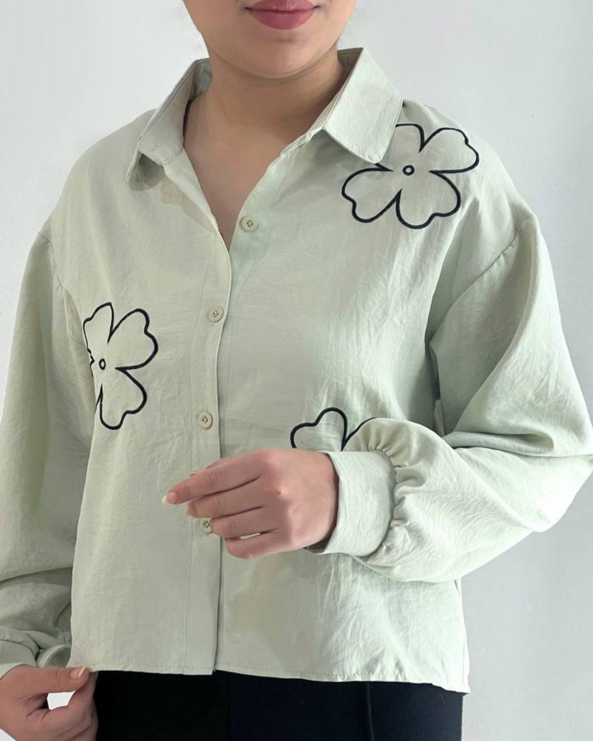 ست تاپ و شومیز جلو دکمه کد 4684