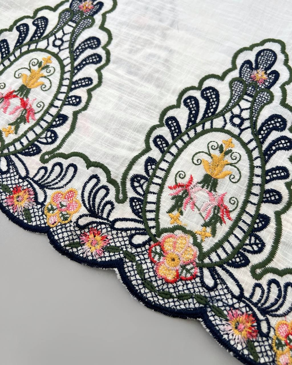 تونیک لینن نخ تمام گلدوزی کد 4687