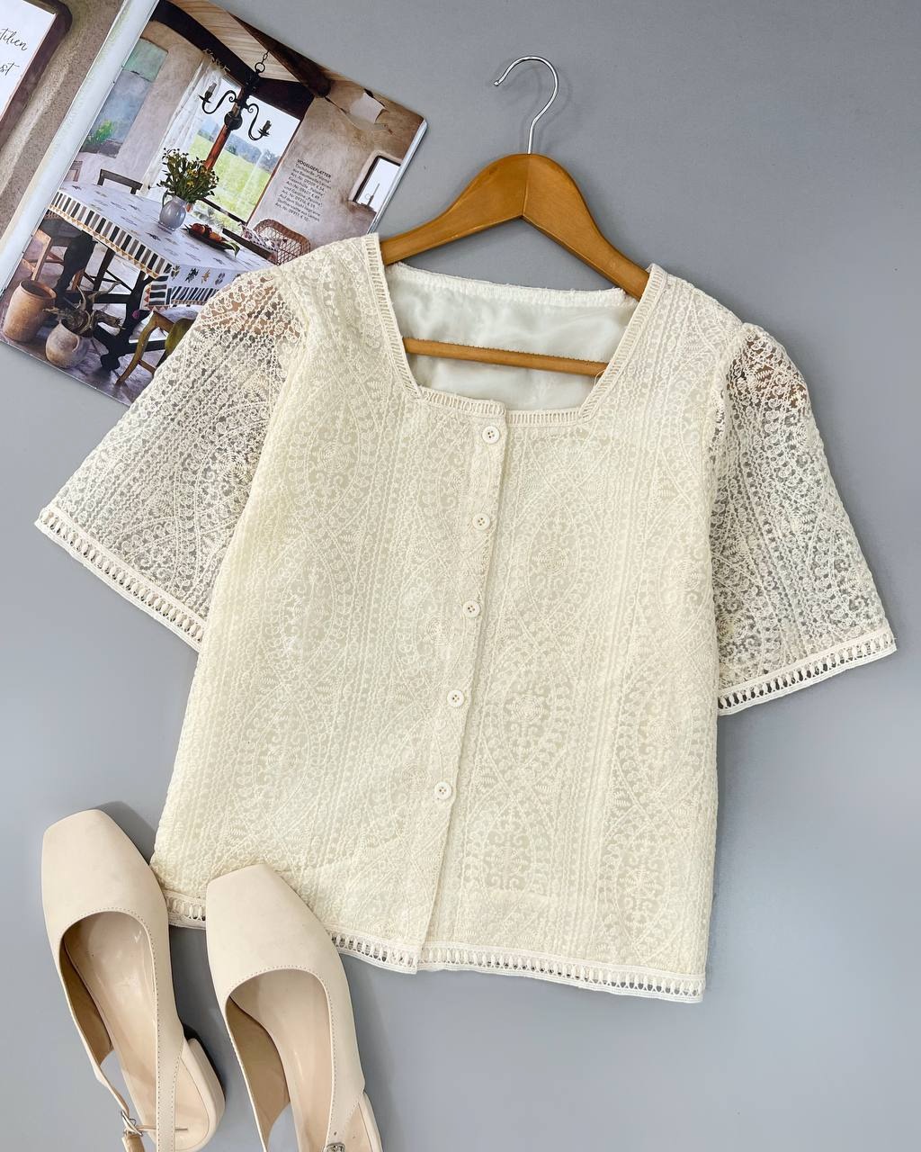 شومیز تمام کار شده کد 4688