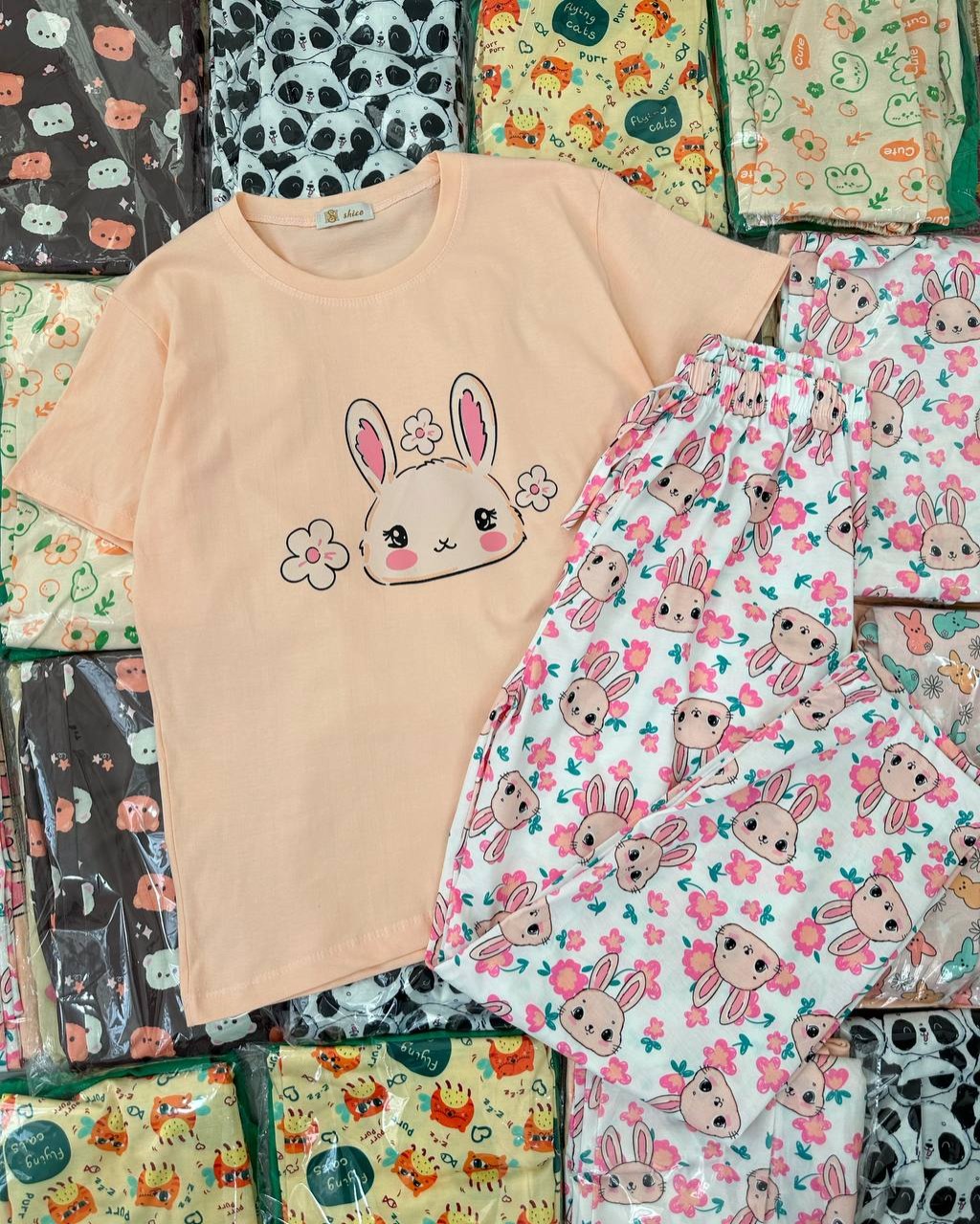 ست تیشرت و شلوار عروسکی 2 کد 4689