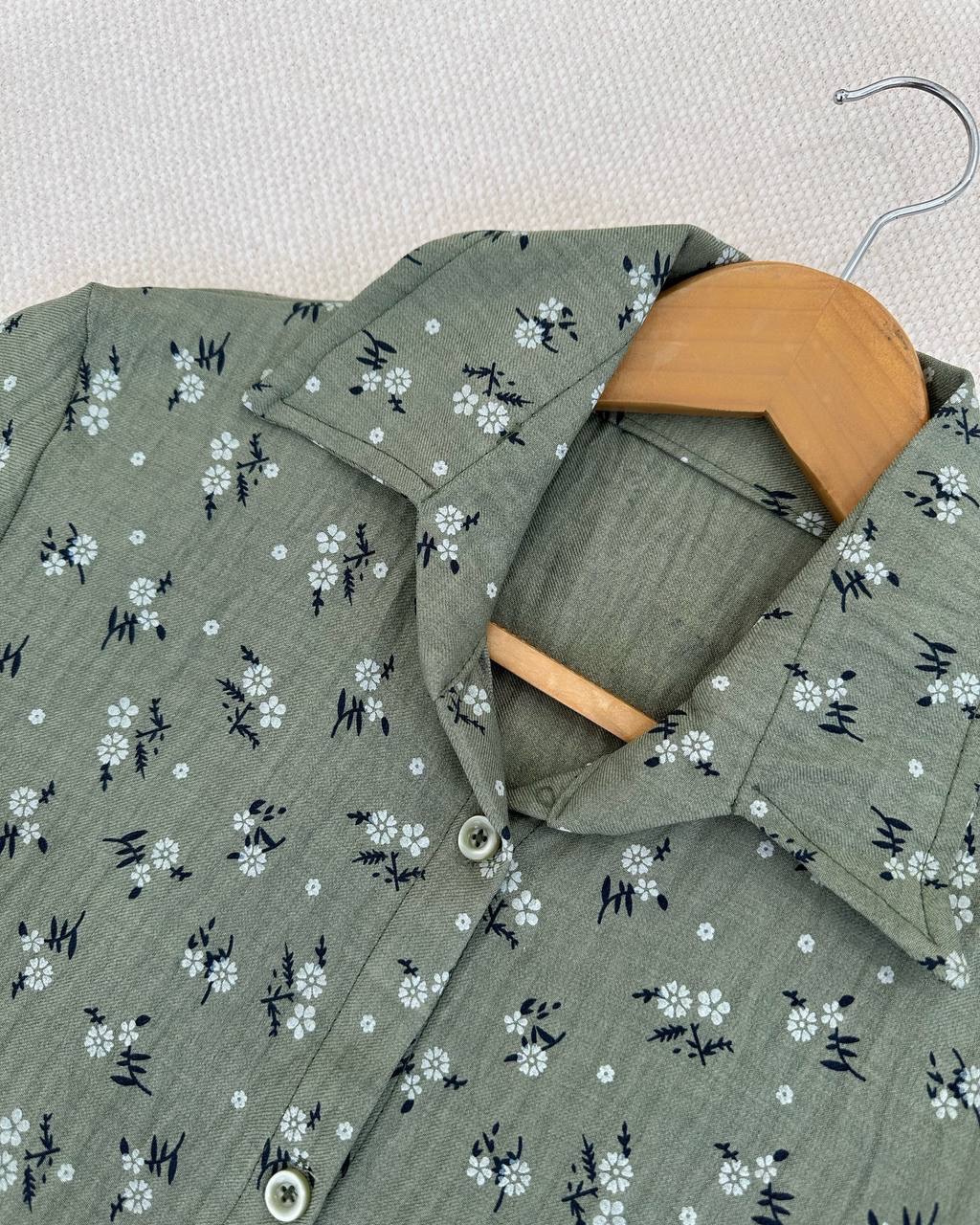 پیراهن کمر چین دکمه خور کد 4692