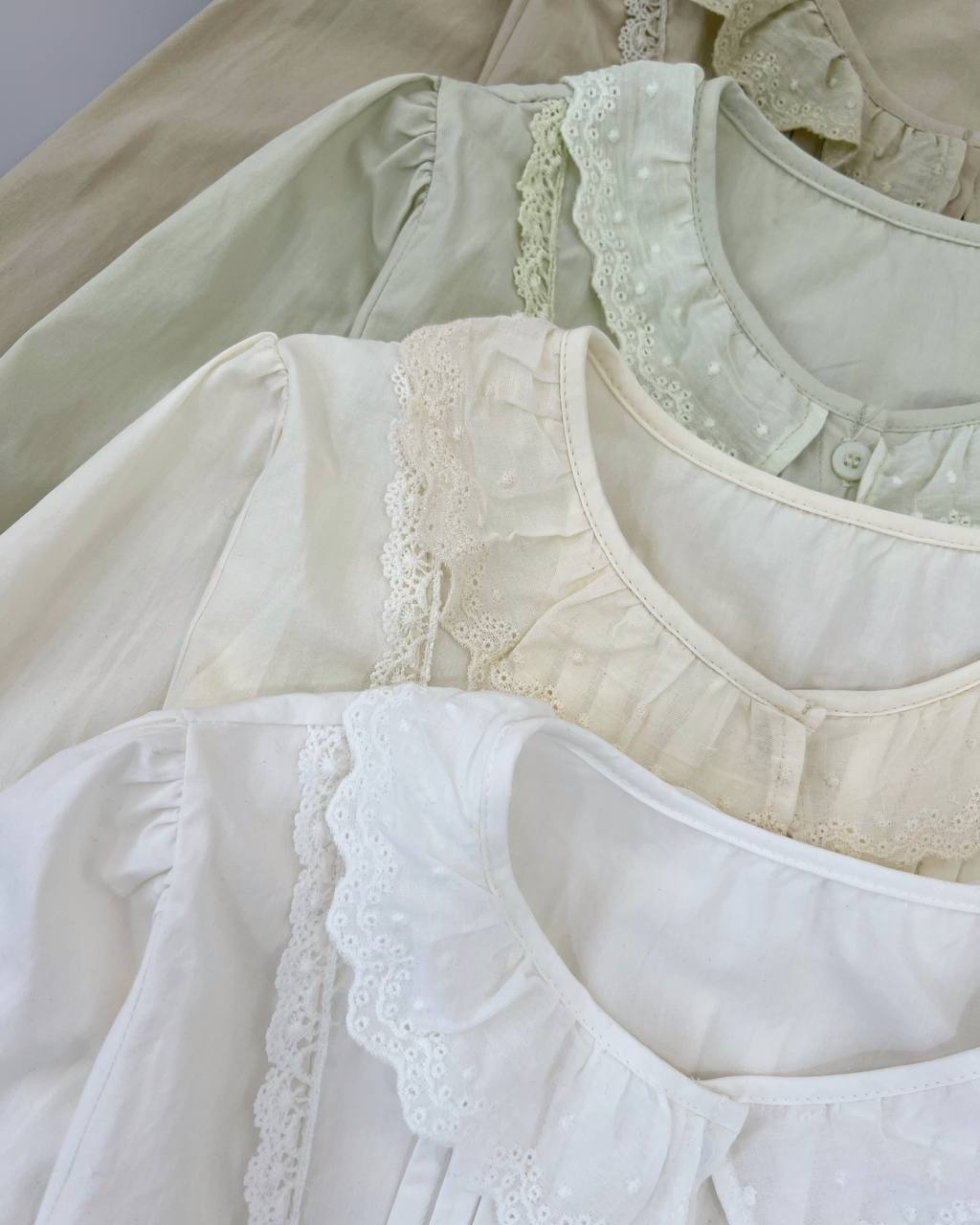 شومیز پوپلین نخ جلو دکمه کد 4694