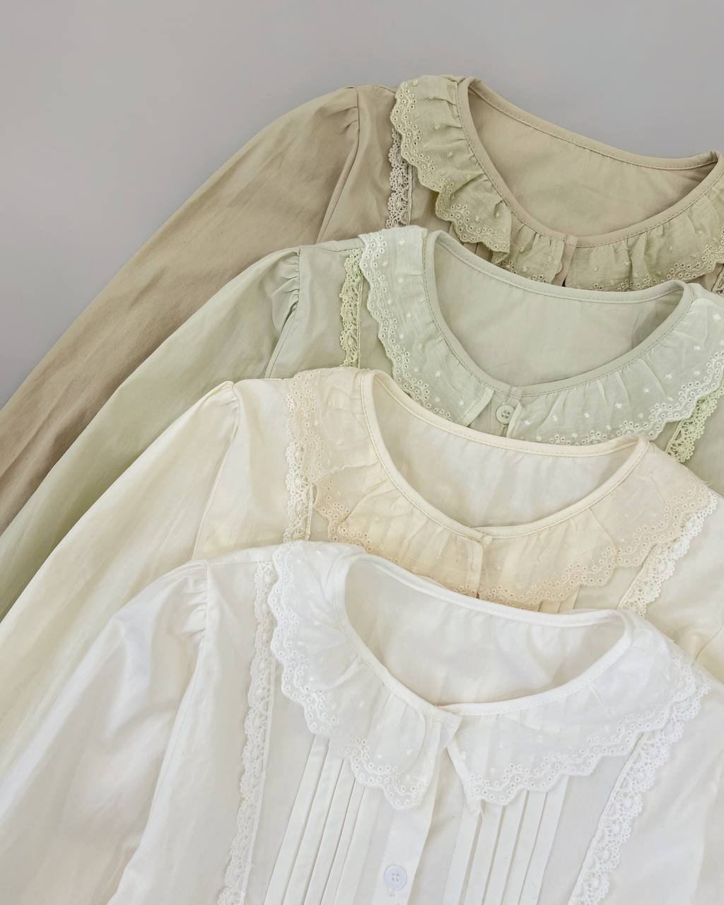 شومیز پوپلین نخ جلو دکمه کد 4694