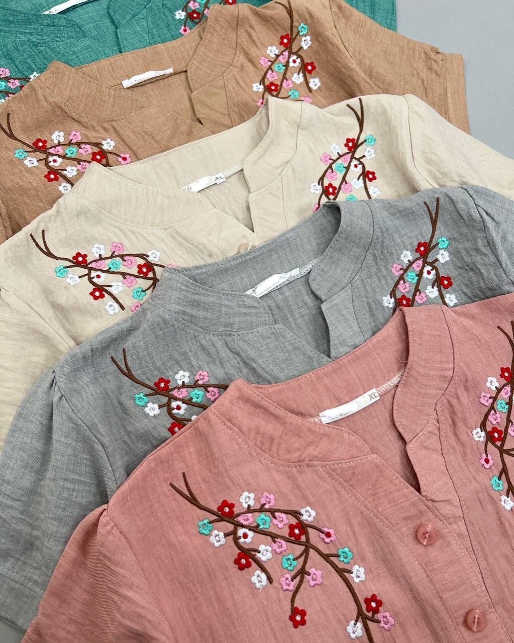 شومیز شانتون نخ گلدوزی کد 4697