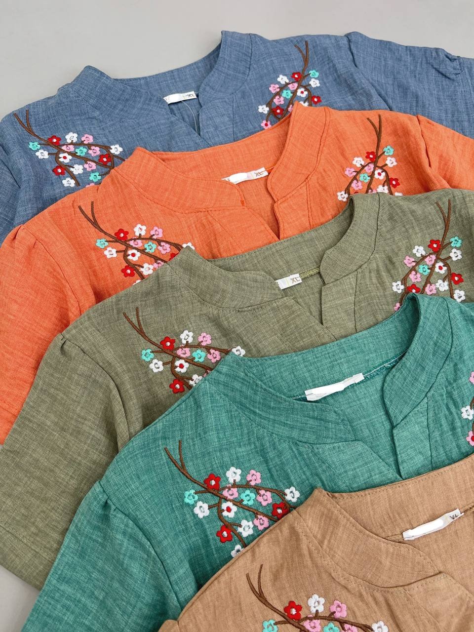 شومیز شانتون نخ گلدوزی کد 4697