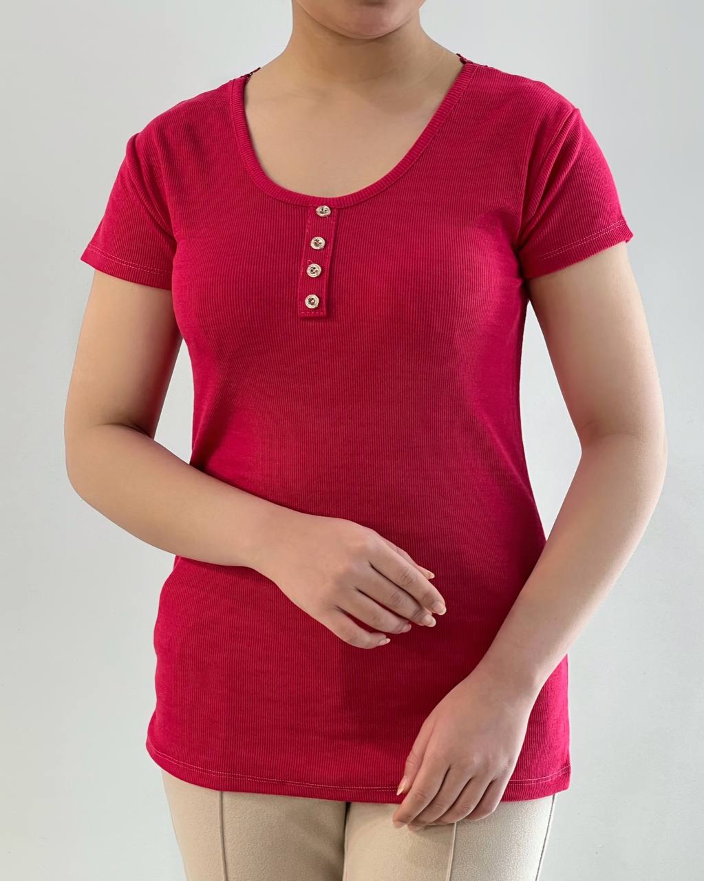 تیشرت پشت یقه گیپور کد 4699