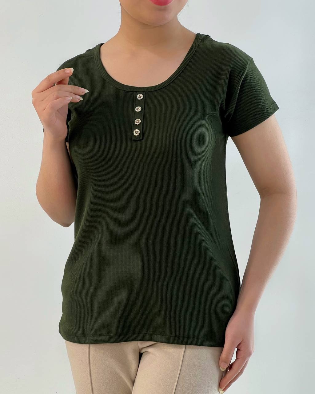 تیشرت پشت یقه گیپور کد 4699