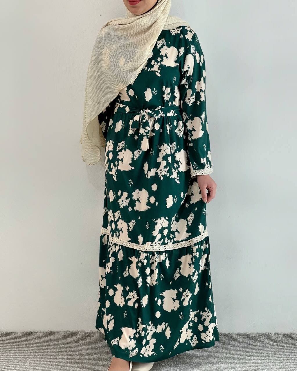 پیراهن چین دار نوار دوزی کد 4701