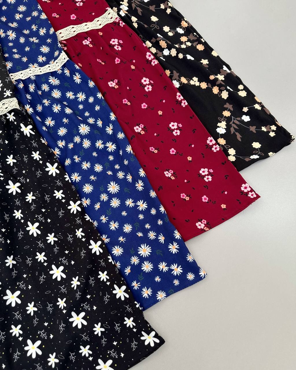 پیراهن چین دار نوار دوزی کد 4701