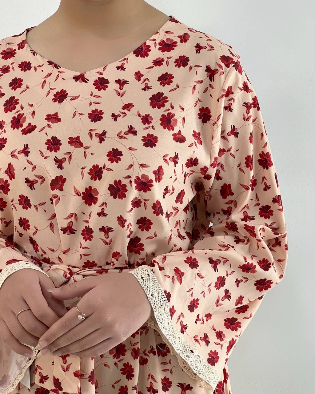 پیراهن چین دار نوار دوزی کد 4701