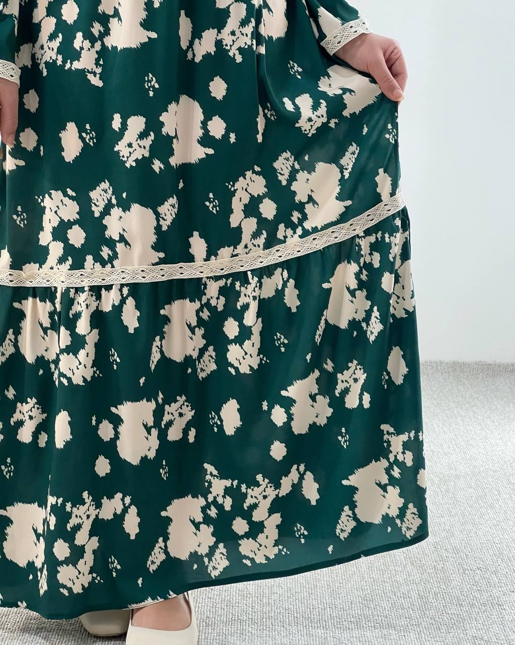 پیراهن چین دار نوار دوزی کد 4701