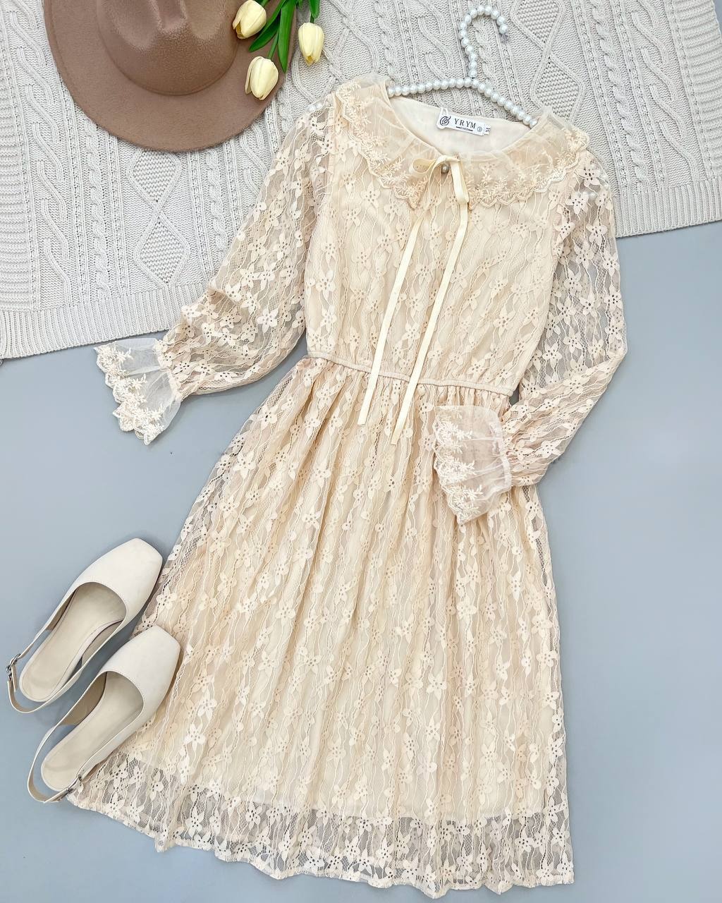 پیراهن تمام گیپور کد 4704