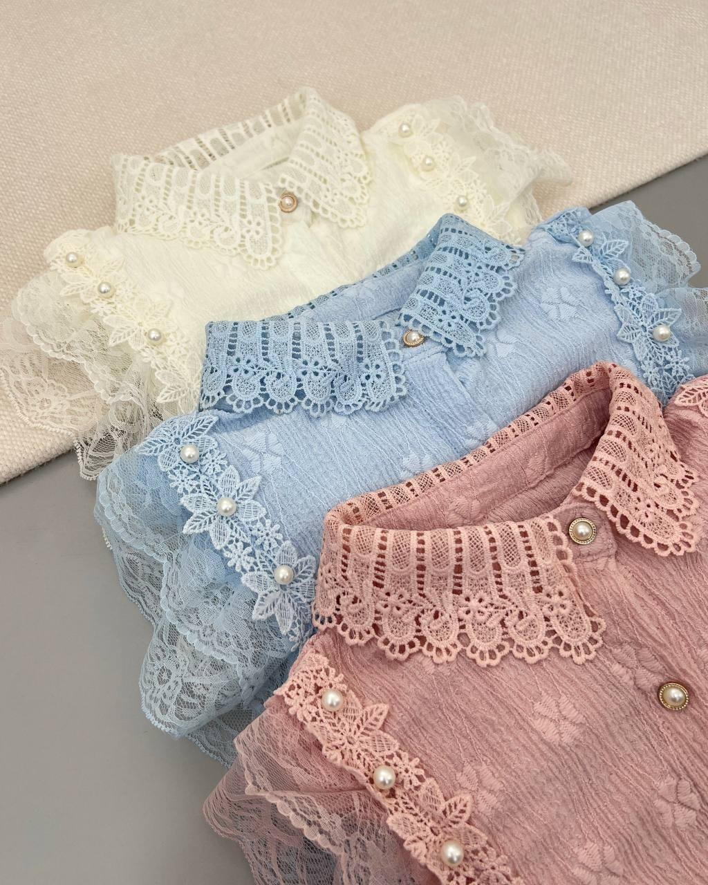 شومیز ژاکارد تمام کار شده کد 4707