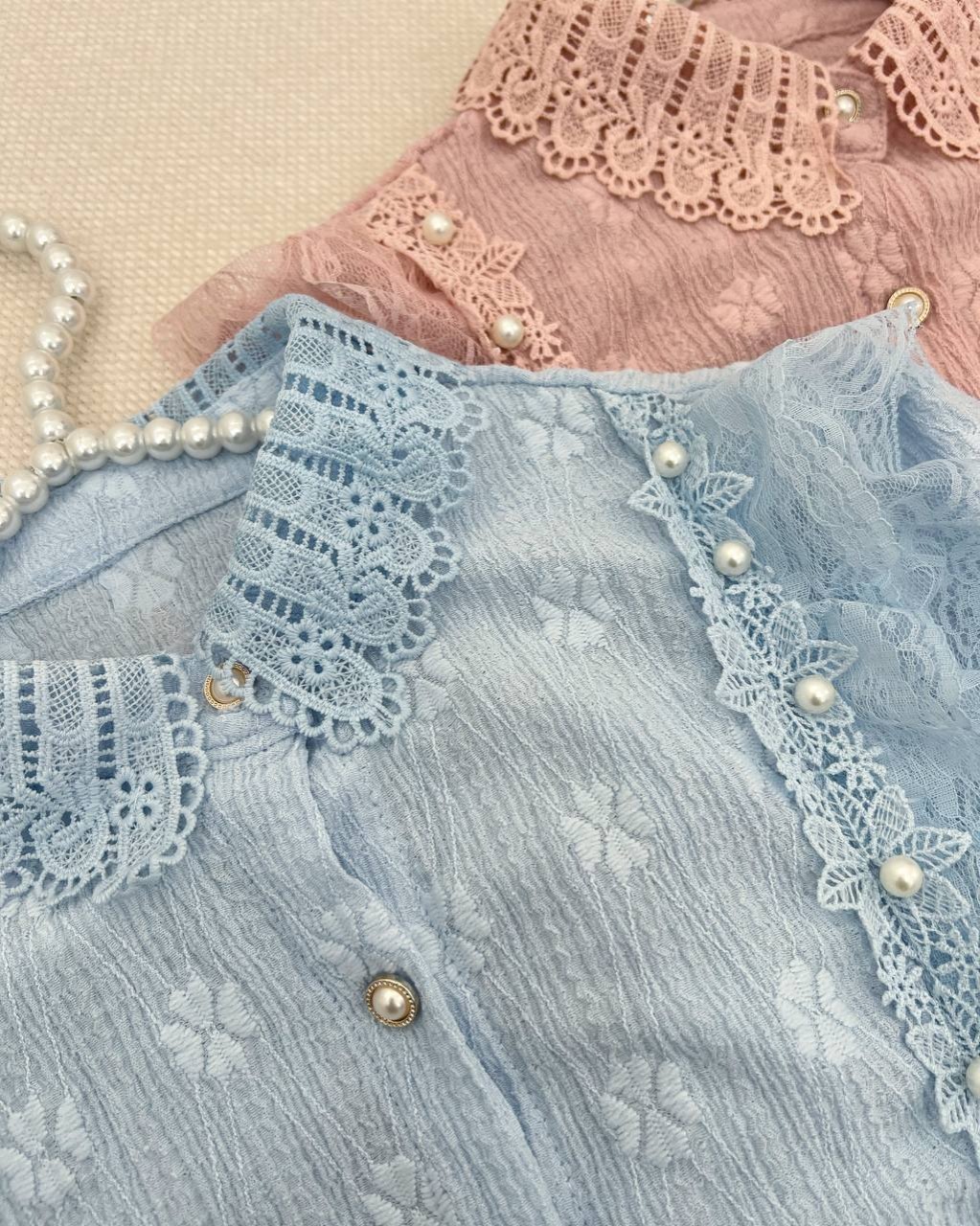 شومیز ژاکارد تمام کار شده کد 4707