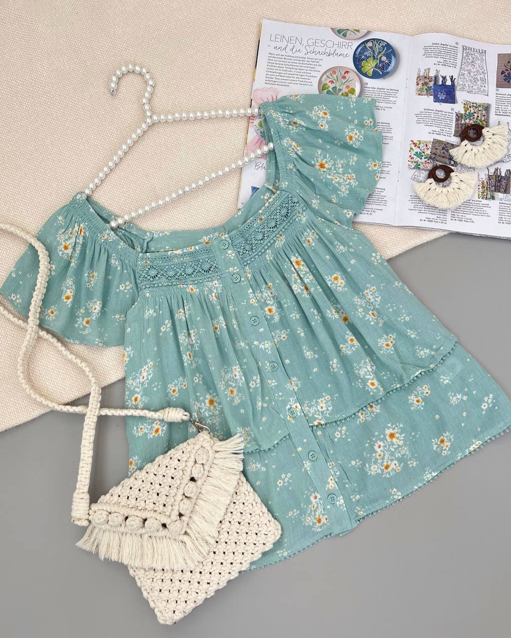 تاپ نخ کریشه گل ریز کد 4711