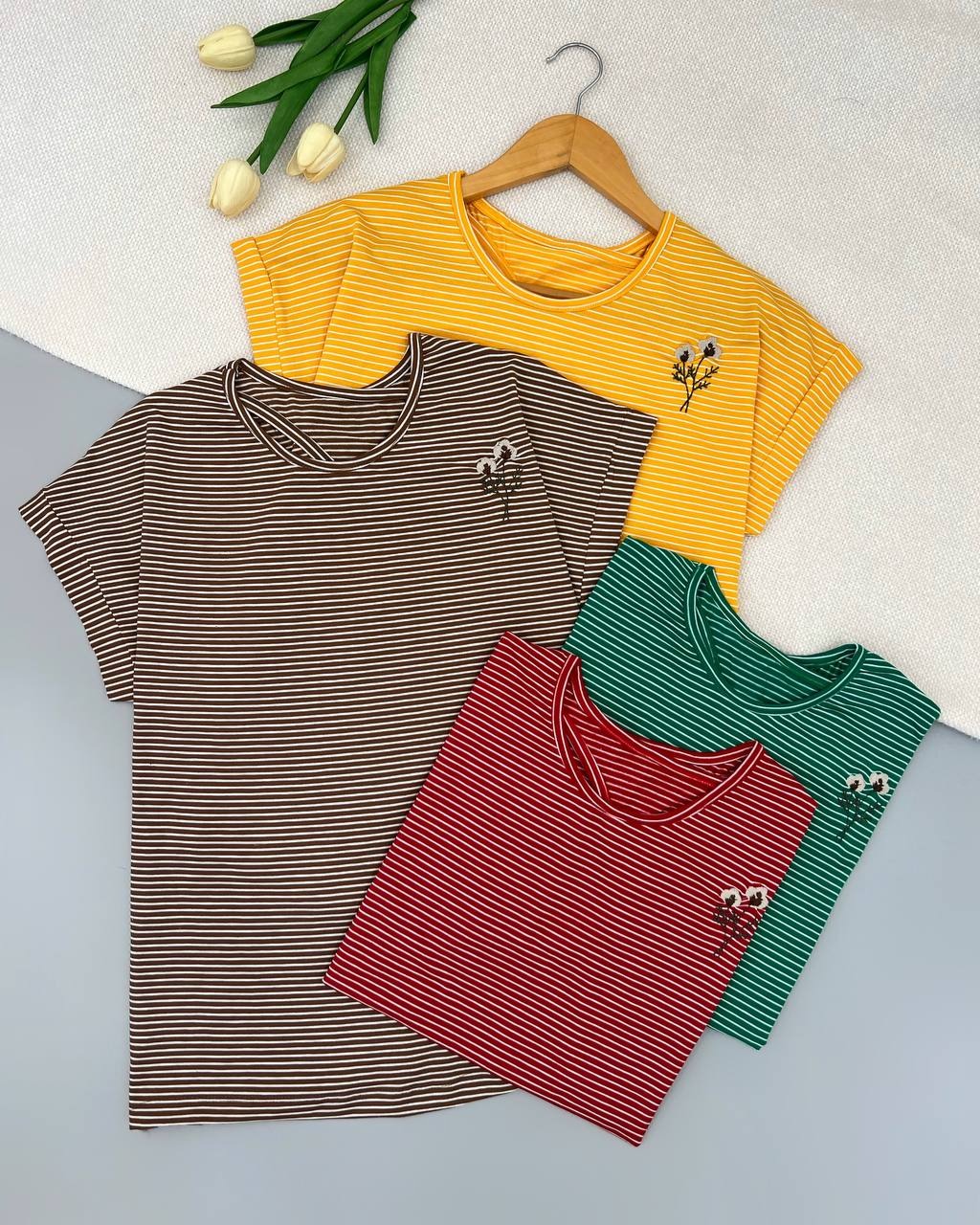 تیشرت پنبه راه راه کد 4712