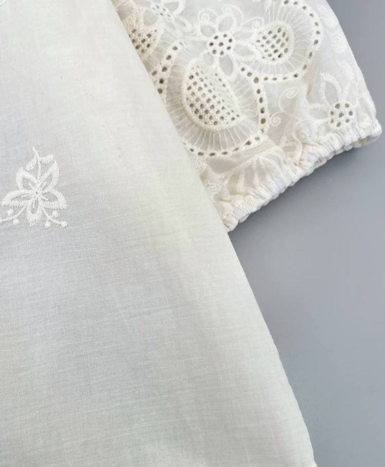 شومیز کتان نخ خامه دوزی کد 4715