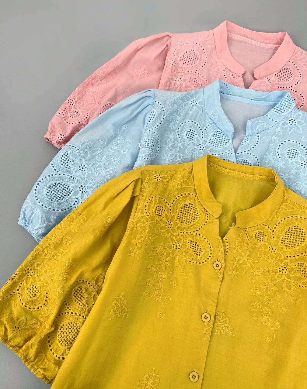 شومیز کتان نخ خامه دوزی کد 4715