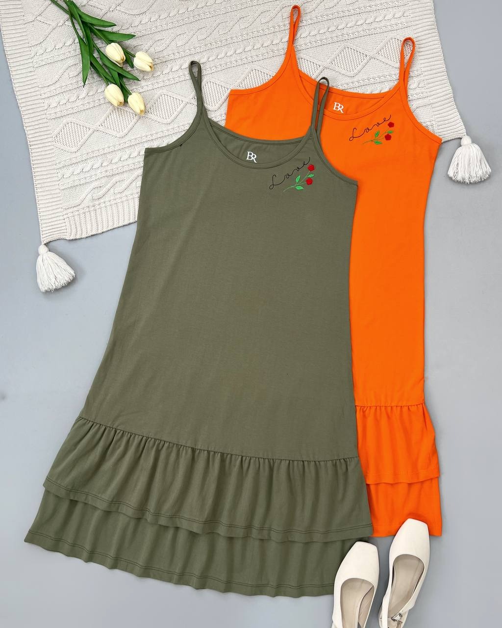 پیراهن راحتی پنبه ای دو چین کد 4721