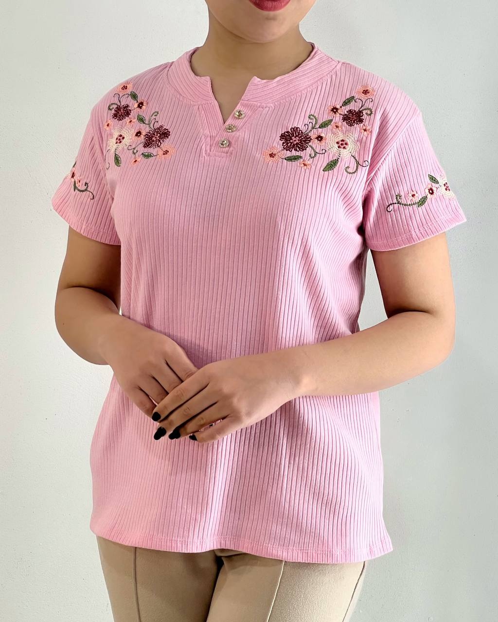 تیشرت گلدوزی پنبه کد 4722