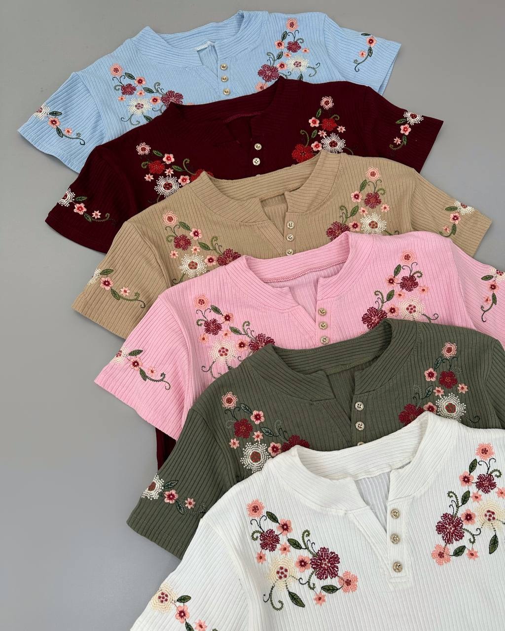 تیشرت گلدوزی پنبه کد 4722