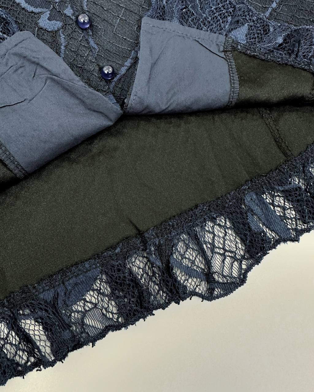 شومیز گیپور دو رنگ کد 4724