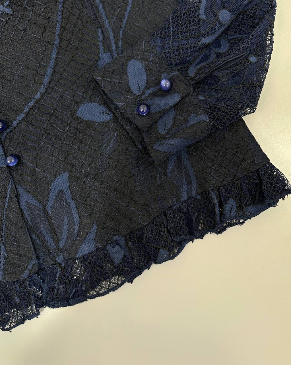 شومیز گیپور دو رنگ کد 4724