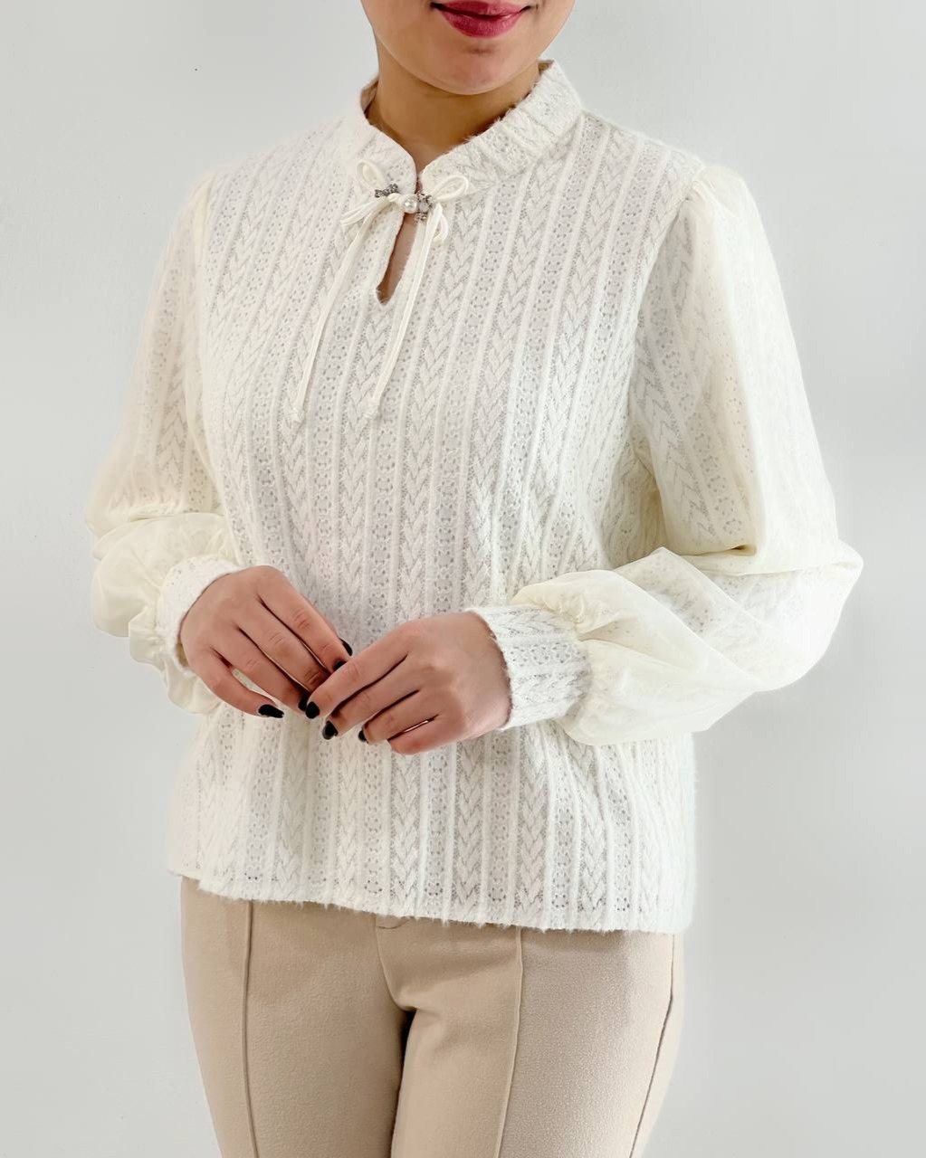 شومیز عروسکی تکرنگ کد 4728