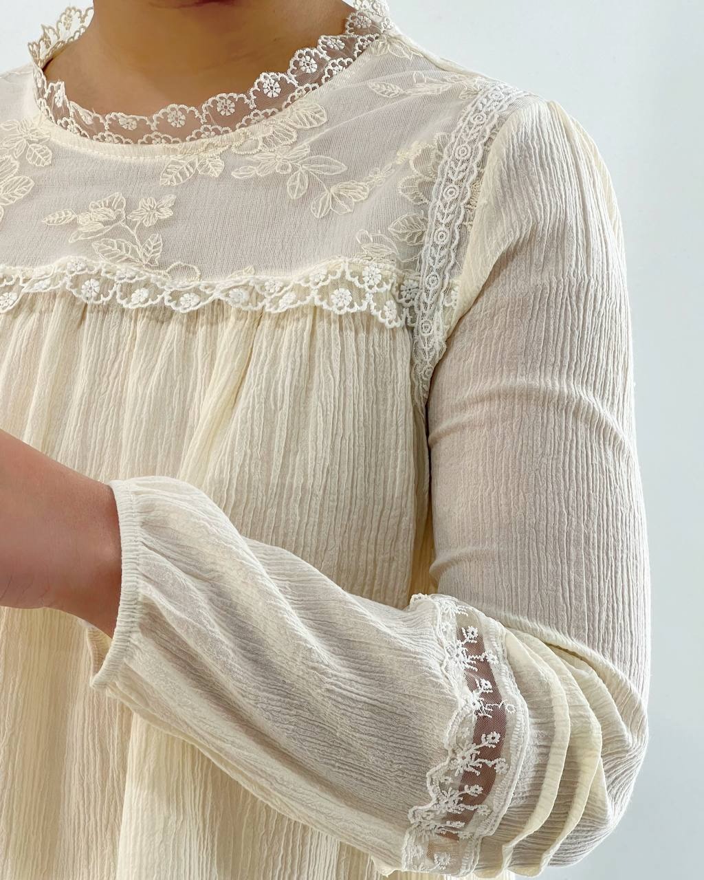 شومیز کریشه دو رنگ کد 4730