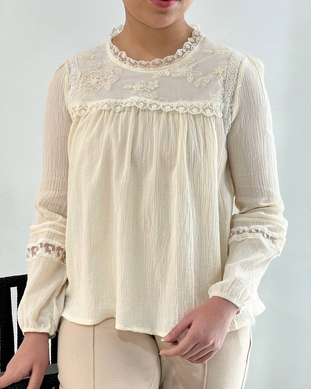 شومیز کریشه دو رنگ کد 4730