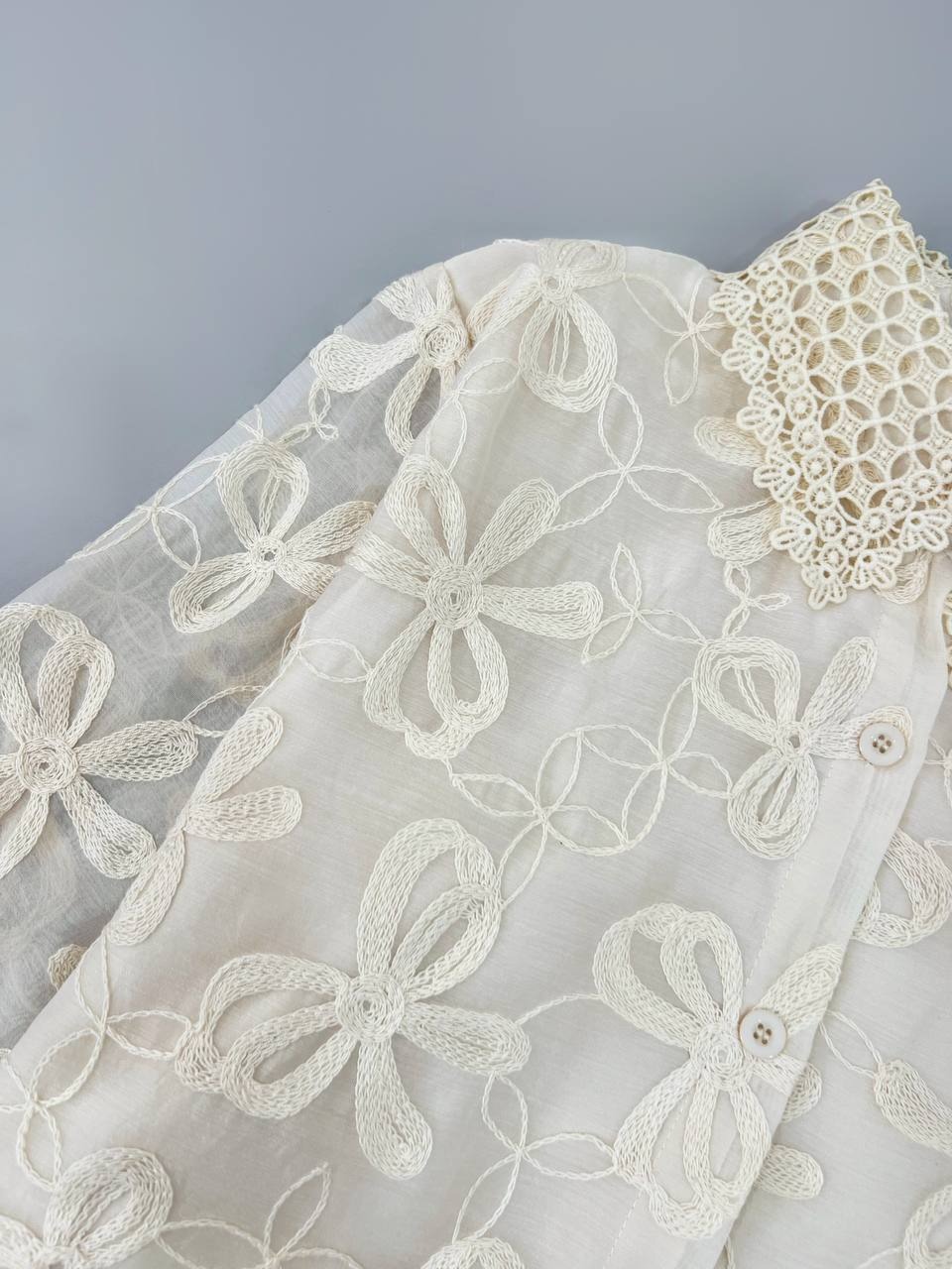 شومیز تمام کار شده 4 رنگ کد 4731