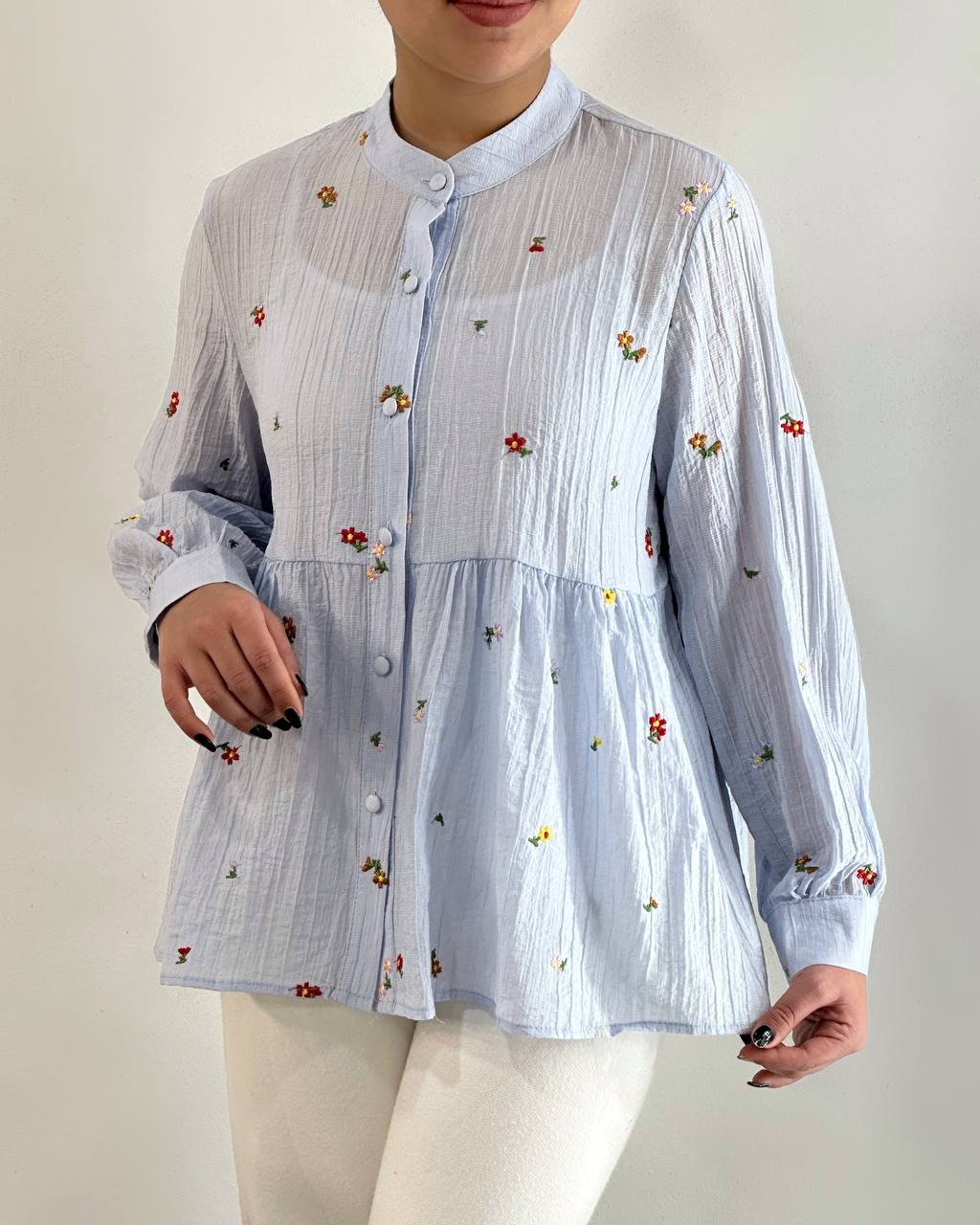 شومیز تمام گلدوزی عروسکی کد 4739