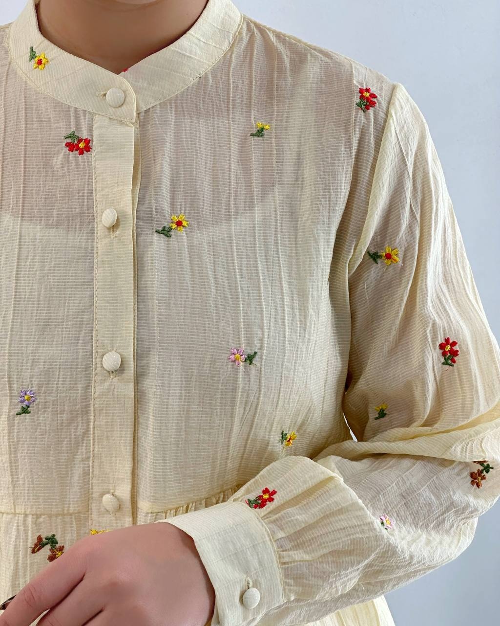 شومیز تمام گلدوزی عروسکی کد 4739