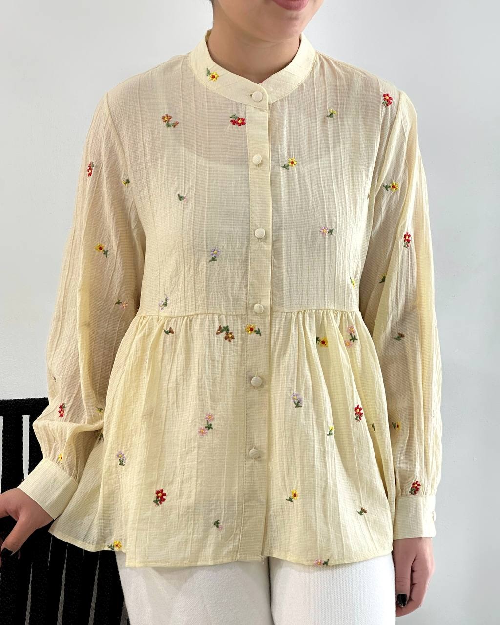 شومیز تمام گلدوزی عروسکی کد 4739