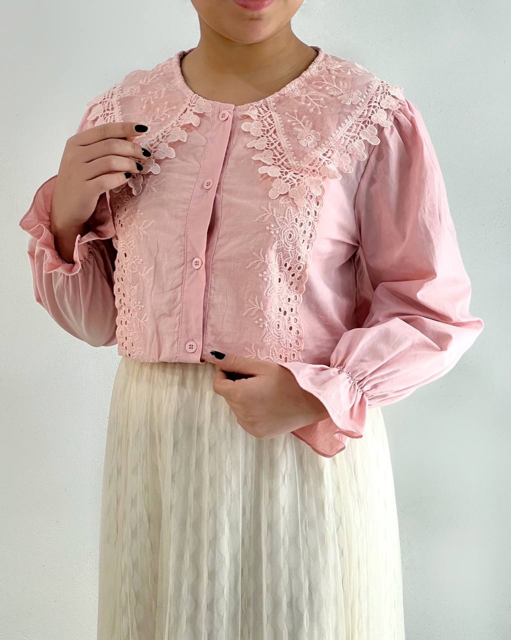 شومیز تمام خامه دوزی کد 4741