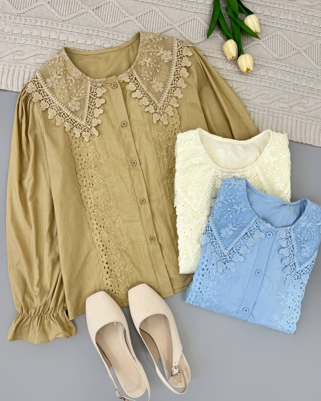 شومیز تمام خامه دوزی کد 4741