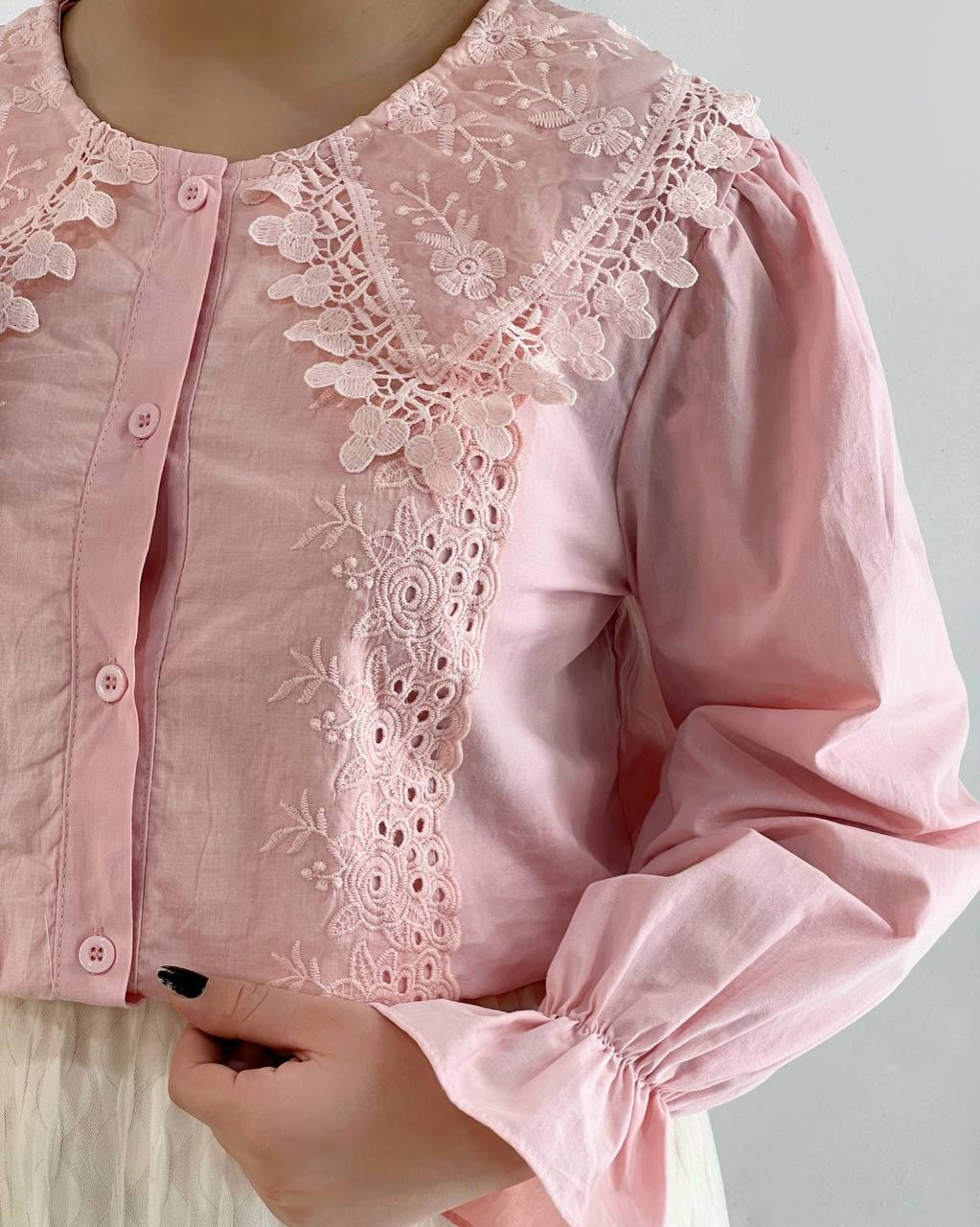 شومیز تمام خامه دوزی کد 4741