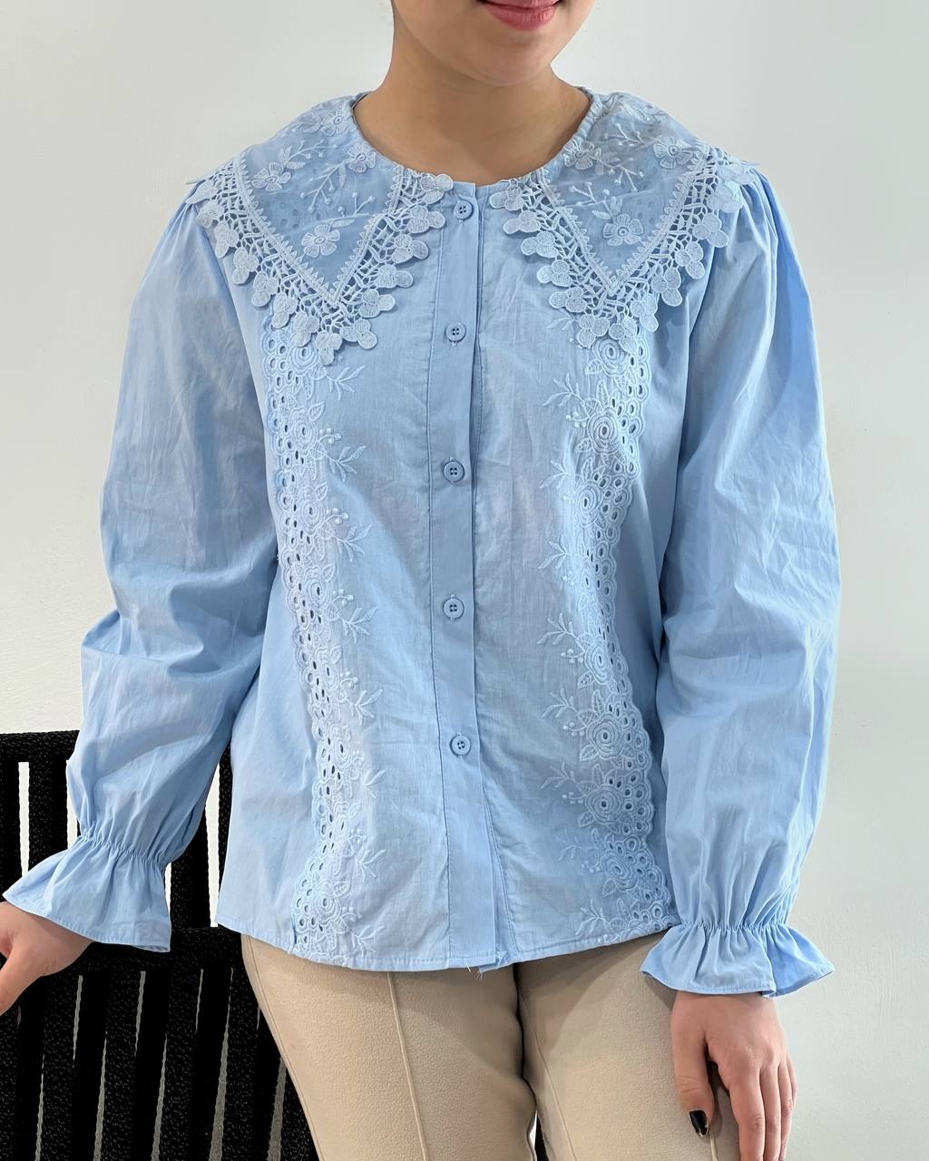 شومیز تمام خامه دوزی کد 4741