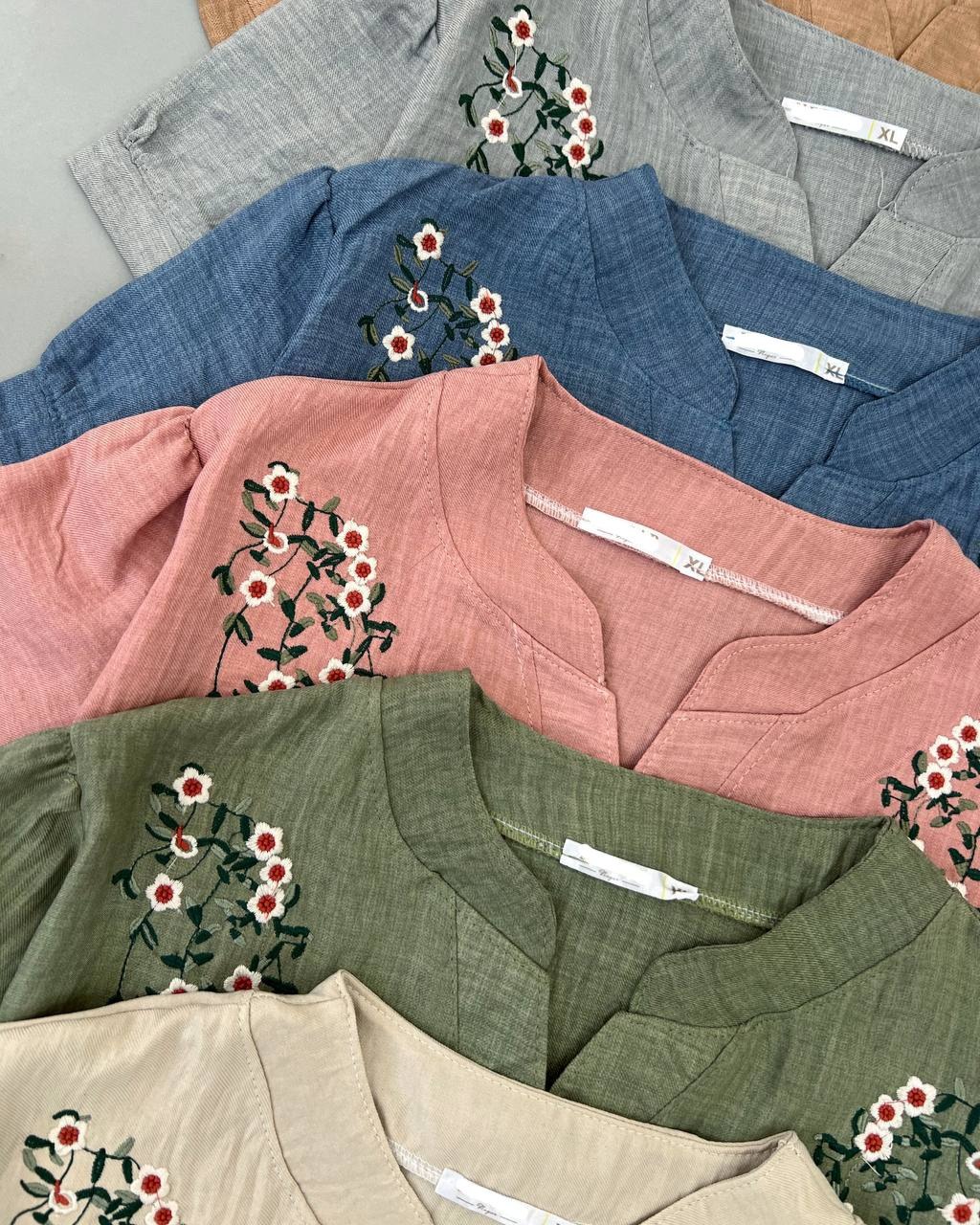 شومیز شانتون نخ گلدوزی کد 4746