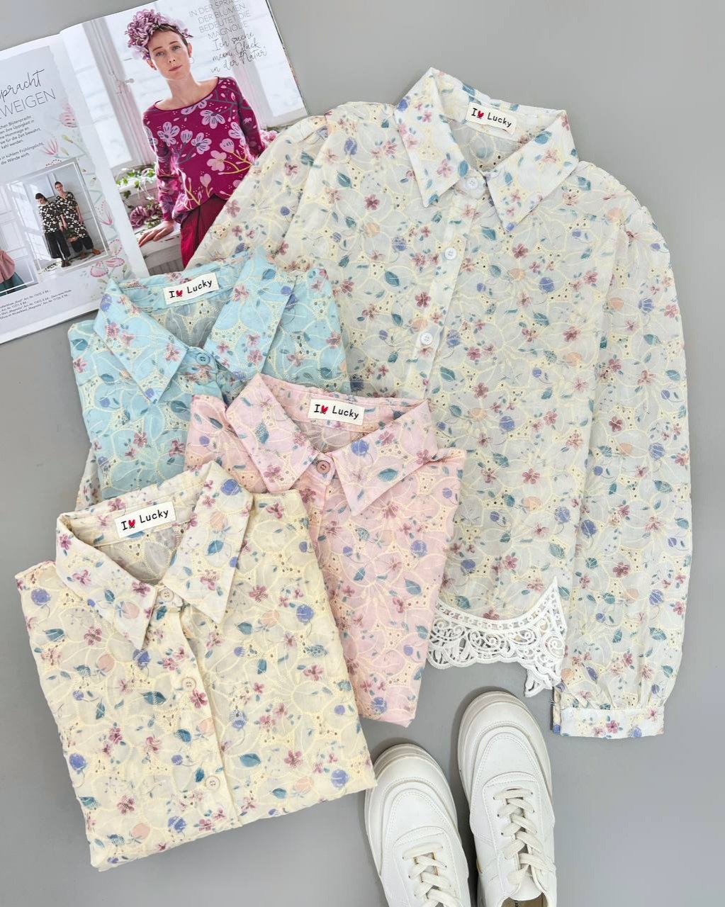 شومیز تمام خامه دوزی طرحدار کد 4748