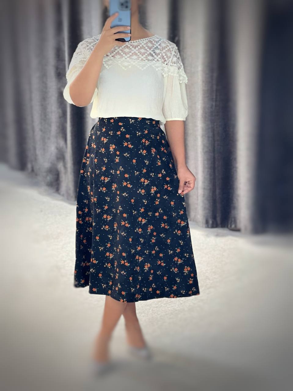 دامن گل ریز بهاره کد 4750