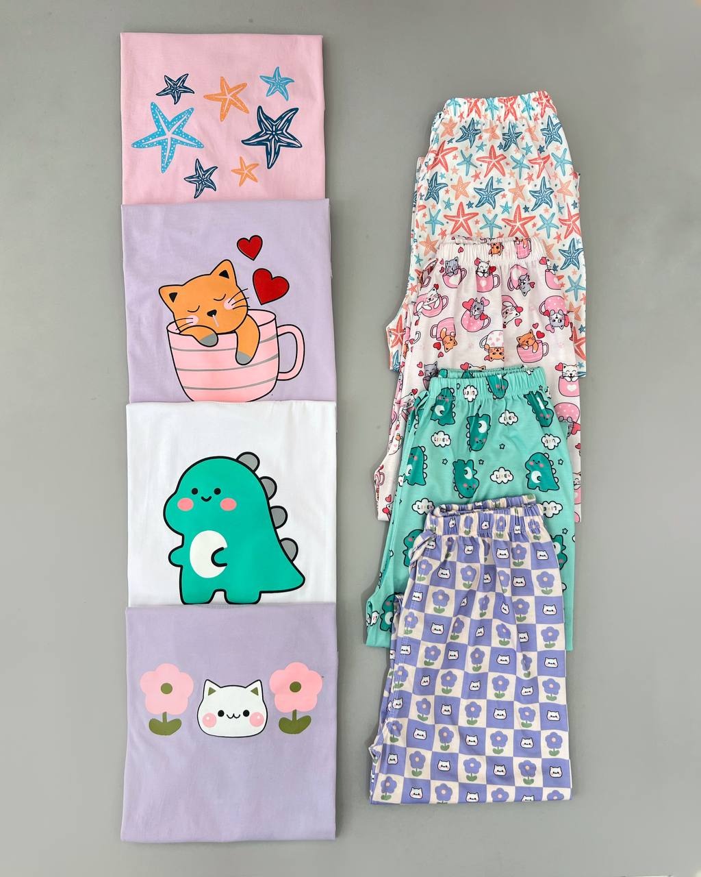 ست تیشرت و شلوار 4 طرح کد 4751