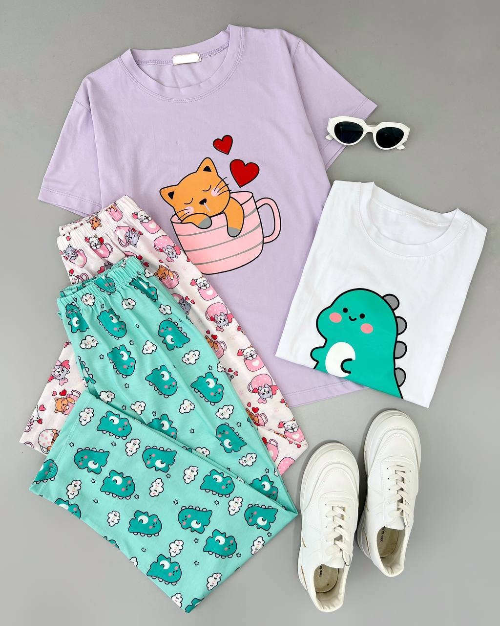 ست تیشرت و شلوار 4 طرح کد 4751