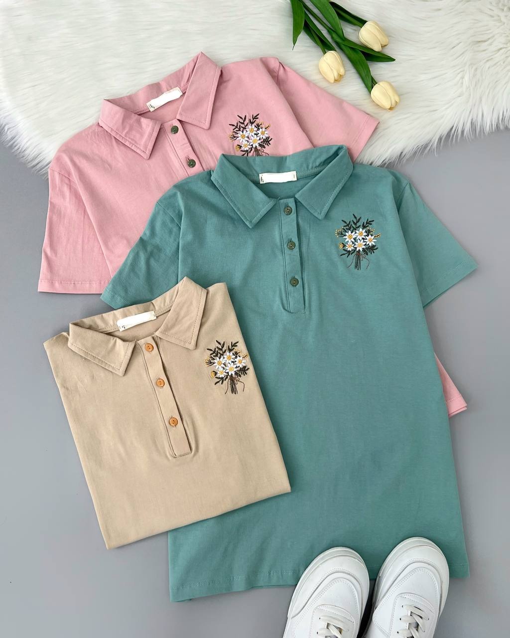 پولو شرت گلدوزی کد 4754