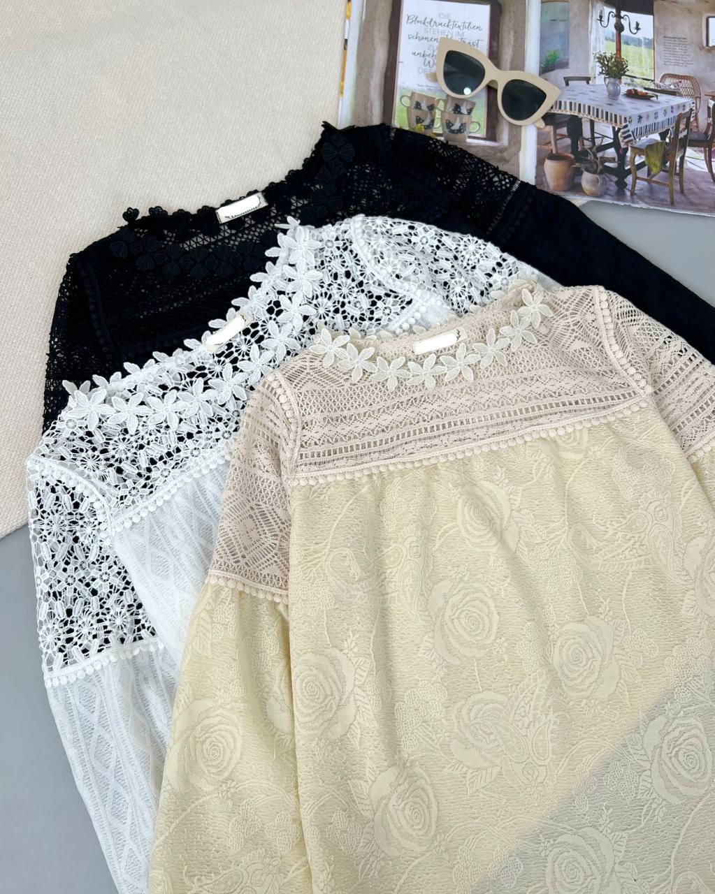 شومیز بالا دانتل کد 4755