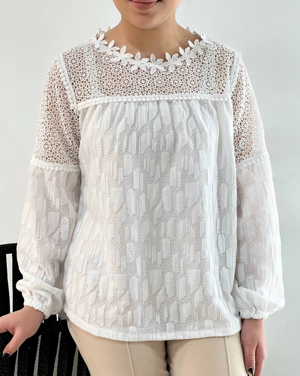 شومیز بالا دانتل کد 4755