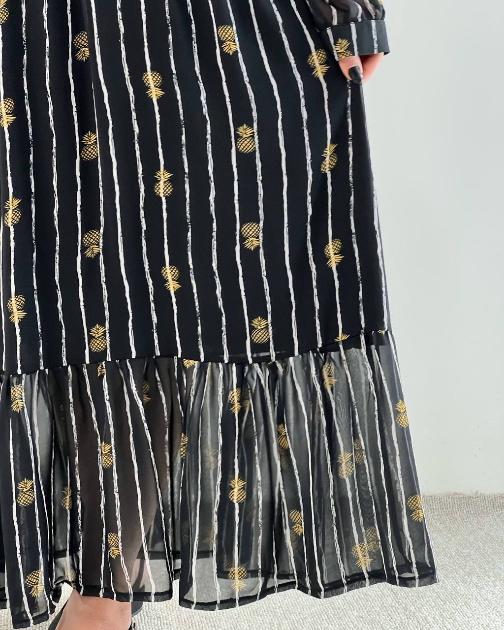 پیراهن حریر آستردار کد 4759